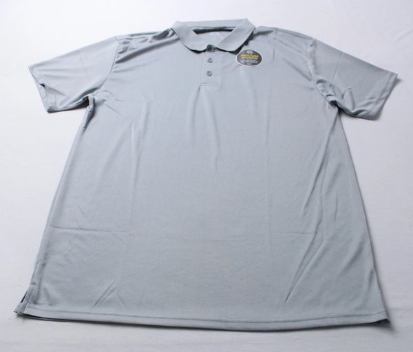 KICK START GEAR MEN MOISTURE WICKING PIQUE POLO SHIRT - SIZE: MEN 3XL - GRAY - Brand New