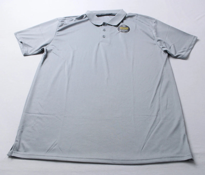 KICK START GEAR MEN MOISTURE WICKING PIQUE POLO SHIRT - SIZE: MEN 3XL - GRAY - Brand New
