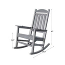 TRAPPER'S PEAK HDPE PATIO ROCKING CHAIR POLY LUMBER OUTDOOR - LIGHT GRAY - Like New