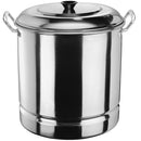VASCONIA ALUMINUM 32 QUART STEAMER POT WITH STEAMER TRAY AND LID - ALUMINUM - Like New