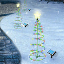 TOUCH OF ECO SOLAR CHRISTMAS TREE DECORATION LIGHT 1 PACK WARM WHITE GREEN Like New