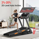 UMAY FITNESS TREADMILL WITH 20-LEVEL 20% INCLINE, 4.0HP QUIET, - Scratch & Dent
