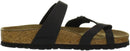 BIRKENSTOCK WOMEN'S MAYARI GREASED LEATHER SANDALS SIZE: MEN 3 WOMEN 5 - BLACK - Like New