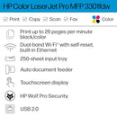 HP COLOR LASERJET PRO MFP 3301CDW WIRELESS ALL-IN-ONE PRINTER - GRAY/WHITE - Like New