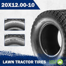 MaxAuto Fox V2 20x12.00-10 Tubeless Lawn & Garden Tractor Tire Set of 2 4PR - Like New