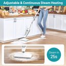 12 IN 1 HANDHELD STEAM CLEANER, STEAM MOP FOR FLOOR CLEANING - WHITE/GRAY - Like New