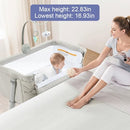 RONBEI BABY BASSINET BEDSIDE SLEEPER CRIBS BABY BED TO BED BEDSIDE - GRAY - Like New