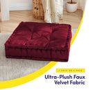 Sweet Home Collection Floor Pillow Large Square Tufted Decorative Cushion - Like New