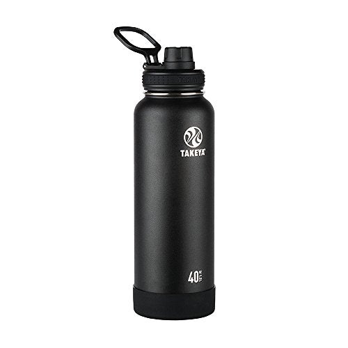 TAKEYA BOTTLE WITH DOUBLE STAINLESS STEEL INSULATION - 40 OZ, ONYX - Brand New