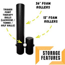 IRON AMERICAN Multi-Use Foam Roller/Yoga Mat Rack B095J1MRCZ - Black - Brand New