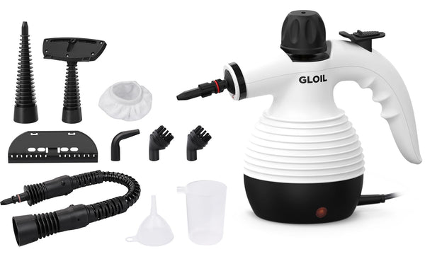 GLOIL HANDHELD STEAM CLEANER FOR HOME, MULTIPURPOSE EM-301 - WHITE - Like New