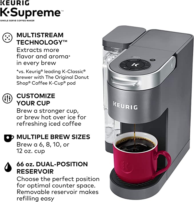 Keurig K-Supreme Single Serve K-Cup Pod Coffee Maker 5000350798 - Gray Like New