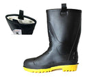 L&M Mens Waterproof Fur Interior Rubber Sole Winter Snow Rain Boots, Size 11 - Like New