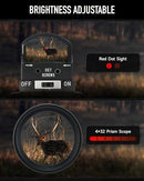 PINTY 4X32 RIFLE SCOPE 3 MOA COMBO RED ILLUMINATED PINTY-BLK - BLACK - Like New