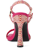 KL253551 KARL LAGERFELD WOMEN'S CYBIL EVENING DRESS HEEL TEABERRY SIZE 8.5 - Like New