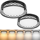 TOBUSA 36W LED Ceiling Lights, Industrial Flush Mount 2 Pack - Black - Brand New
