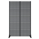 UPHYB METAL PRIVACY SCREEN 6FT OUTDOOR PRIVACY SCREEN KRWQOT190BK - BLACK - Like New