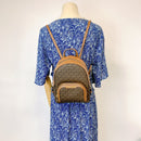 MICHAEL KORS JAYCEE XS MINI CONVERTIBLE BACKPACK MK SIGNATURE - ONE SIZE - BROWN - Like New