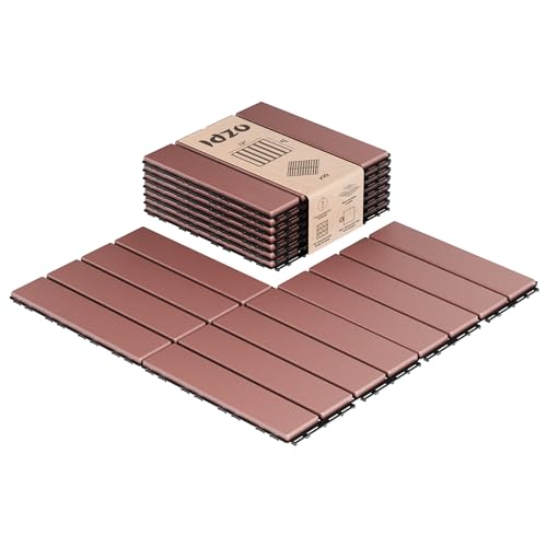 IDZO Plastic Interlocking Deck Tiles - 9PCS Waterproof Outdoor 기후택1 - Brand New