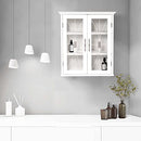 Elegant Home Fashions Delaney Removable Wooden Wall Cabinet 2 Doors, White - Brand New