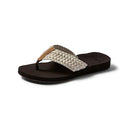REEF CUSHION THREADS WOMEN'S SANDALS VINTAGE WHITE : SIZE WOMEN 6 - Like New
