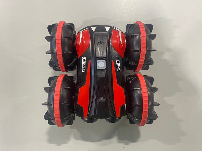 AMPHIBIOUS RC CAR REMOTE CONTROL KIDS 4WD 2.4GHZ 2 IN 1 RC STUNT CAR - BLACK/RED - Like New
