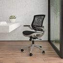 Flash Furniture Executive Office Chairs, Black Mesh/Graphite Silver Frame - Like New