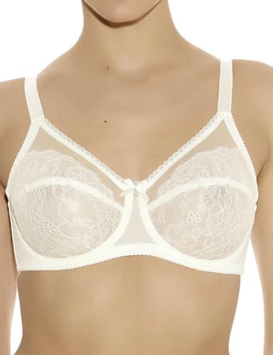 WACOAL WOMEN'S RETRO CHIC UNLINED MESH FULL COVERAGE UNDERWIRE BRA, 36DD - IVORY - Brand New