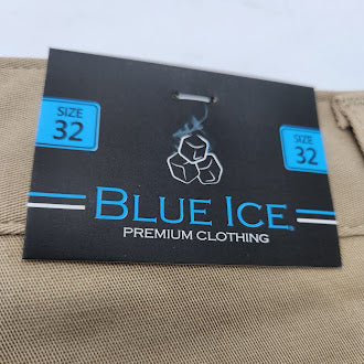 BLUE ICE MENS MID-WEIGHT COMFORT STRETCH KNIT DENIM - SIZE: MEN 32 - TAN - Like New
