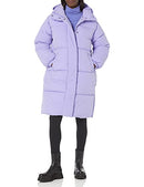 Amazon Essentials Women's Oversized Long Hooded Insulated Puffer Jacket Purple - Brand New