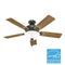 HUNTER PRO'S ENERGY STAR 52-IN NOBLE BRONZE  CEILING FAN LIGHT 5 -BLADE - WALNUT - Like New