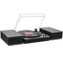 MPK Bluetooth Record Player Turntable HiFi System Bookshelf Speakers Grey Cloth - Brand New