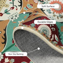 FALFLOR MOROCCAN TRELLIS KITCHEN RUG SETS OF 3 NON SLIP KITCHEN MATS - COLORFUL - Like New