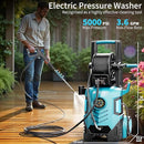 FOTING PRESSURE WASHER 5000PSI ADJ-8-LEVEL TOUCH SCREEN 34" TALL - BLUE - Like New