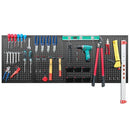 True & Tidy 128pc Pegboard Wall Organizer Set 4pcs 24"x16" Panels - Black - Like New