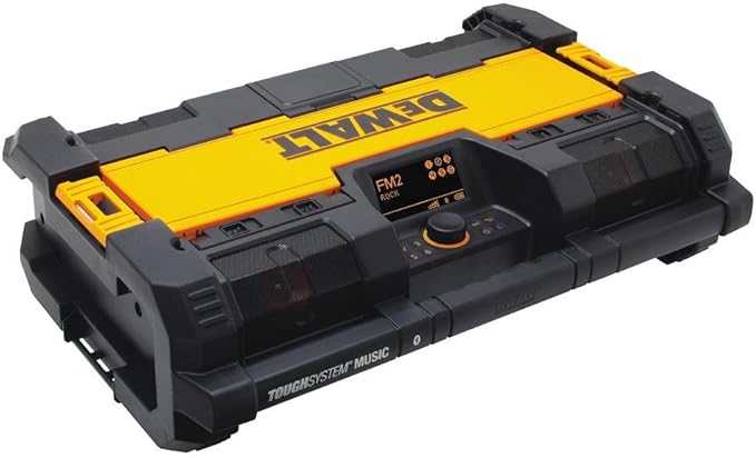 DEWALT DWST08810 ToughSystem Music Player with Charger - Yellow/Black - Like New