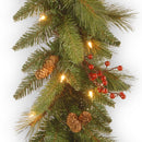 NATIONAL TREE COMPANY 6' NEEDLE PINE CONE GARLAND WITH CLEAR LIGHTS, DC3-178L-6B - Like New
