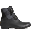 SPERRY WOMEN'S SALTWATER RAIN BOOT - SIZE WOMEN 5.5 (EU W35.5) - BLACK CHECK - Like New