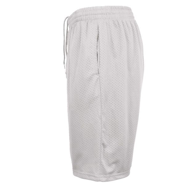 JUMP START MEN'S LIGHTWEIGHT BREATHABLE MOISTURE WICKING MESH SHORTS - M - WHITE - Brand New