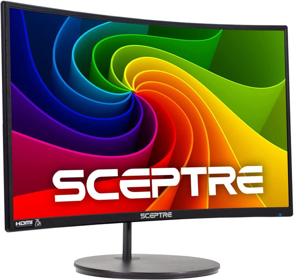 Sceptre 24 Curved 75Hz Gaming LED Monitor FHD Metal Black C248W-1920RN New