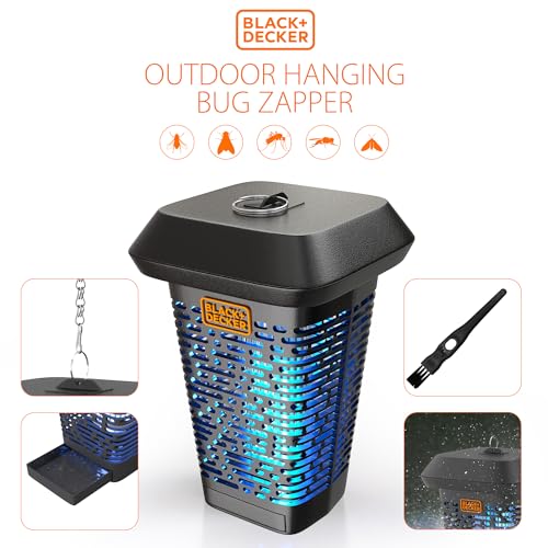 BLACK+DECKER BUG ZAPPER ELECTRIC UV INSECT CATCHER & KILLER BDPC912 - BLACK - Like New