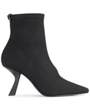 KL445547 KARL LAGERFELD KELSA POINTED TOE HEELED BOOTIE SIZE 10 BLACK - Like New