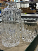 LANFULA 750ML BOTTLE,4 CRYSTAL WHISKY GLASSES 300ML, 5 PIECES - TRANSPARENT - Like New
