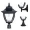 GAMA SONIC BLACK SOLAR OUTDOOR POST LIGHT PAGODA BULB 1-LIGHT GS-104B-FPW Brand New