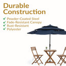 SUNNYDAZE 3-TIER 10' SOLID OCTAGON MARKET UMBRELLA - NAVY - Like New