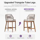 PURPLE LEAF Outdoor Counter Height Bar Stools Chair Set of 2 Modern Patio Metal - Like New