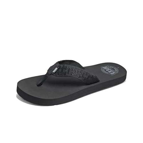 RF000313BLA REEF MEN'S SANDALS, SMOOTHY, BLACK, SIZE 9 - Brand New