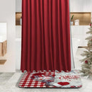 CLARA CLARK COMPLETE HOLIDAY BATHROOM SET WITH SHOWER CADDY SET - RED - Like New