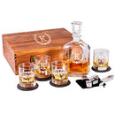 Personalized Whiskey Decanter Set B0829F455Z - Brown - Brand New