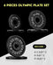 ABOVEGENIUS CAST IRON 2-INCH OLYMPIC WEIGHT PLATES, 35LBS, AG-OPS35 - BLACK - Like New
